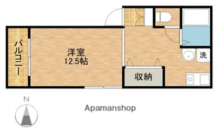 サンライズ弥栄【3階】の間取り