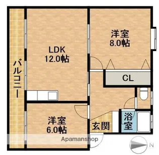 サンメモリーⅡ【105号室】の間取り