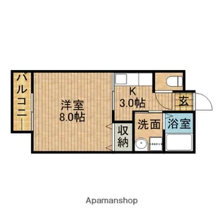 アヴェニール東B【202号室】の間取り