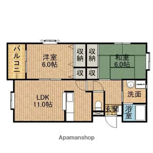 グリーンピュア【2階】の間取り