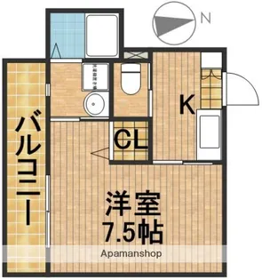 クレフラスト城北【1階】の間取り
