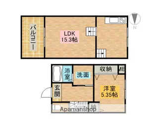 カーサフォンタナ【D号室】の間取り