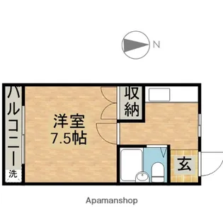 オーガスタKⅡ【108号室】の間取り