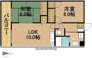 ボヌール上西Ⅲ【1階】の間取り