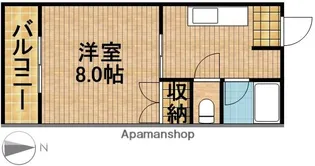 キャッスル御前谷【2F号室】の間取り