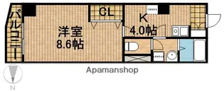 ゴールドサークル尾張町【405号室】の間取り