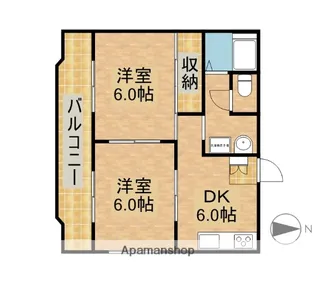 キャッスルモモⅠ【3階】の間取り