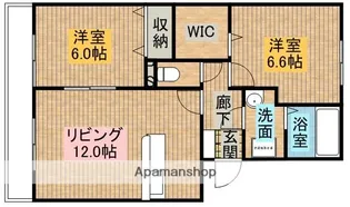 ロイヤルガーデン染地台A【1階】の間取り