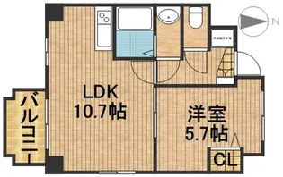 ザ・レジデンス元魚【8階】の間取り