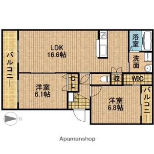 フロレスタハヤシ【1階】の間取り