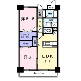 KOHOKU MTY B【2階】の間取り