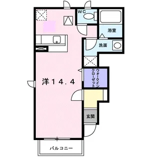 アブニール【1階】の間取り