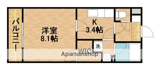 フォンテーヌ【105号室】の間取り