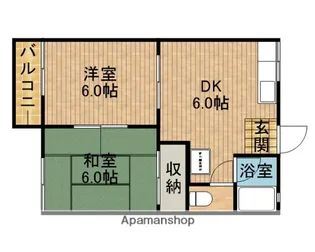 高洲南ハイツ【201号室】の間取り