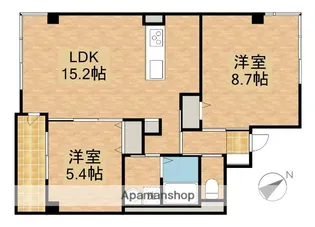 山七ビルヂング【2階】の間取り