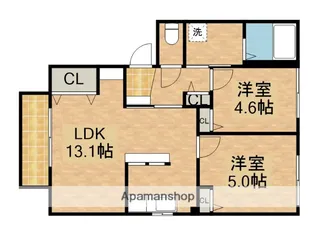 K・ハイツ【2階】の間取り