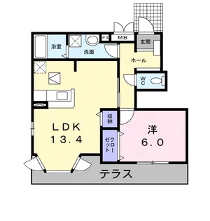 MAヒルズみその【1階】の間取り