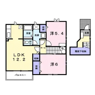 サンドミールB【2階】の間取り