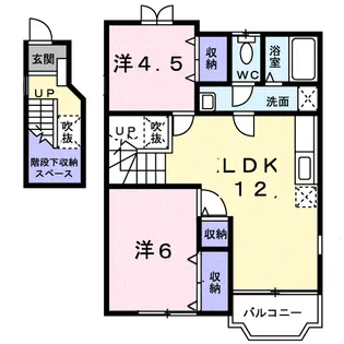 サンパティークB【2階】の間取り