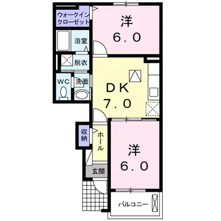 プリムローズ【1階】の間取り