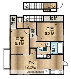 QUATRE SAISONS【201号室】の間取り