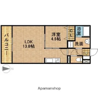 ラ・メゾンアンソレイユ【1階】の間取り