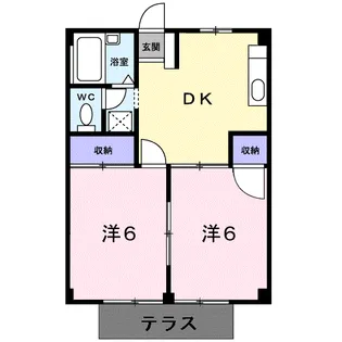 シティハイツヤマト【1階】の間取り