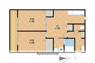 グリュックA【101号室】の間取り
