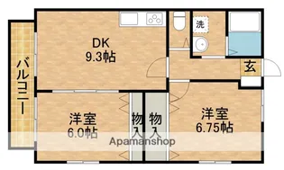 CEDAR VALLEY E【201号室】の間取り