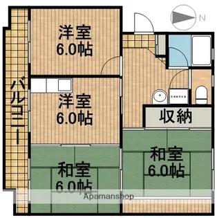 ハイツビアン【3階】の間取り