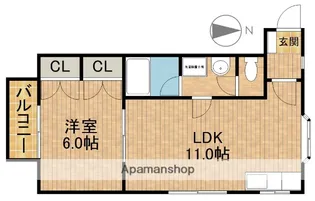 オレンジハウスA【2階】の間取り