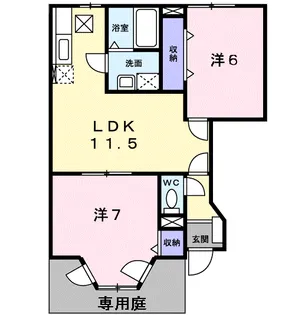 クレストールアイリスB【1階】の間取り