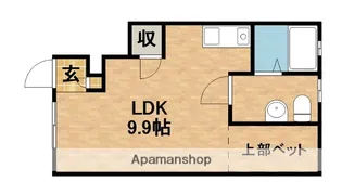 NORTH VILLAGEⅡ【105号室】の間取り