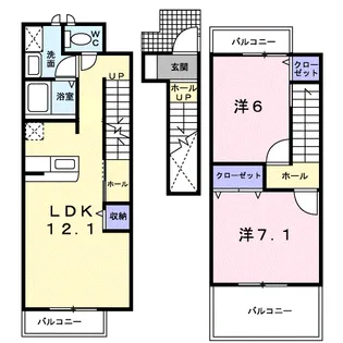 ソレアード【2階】の間取り