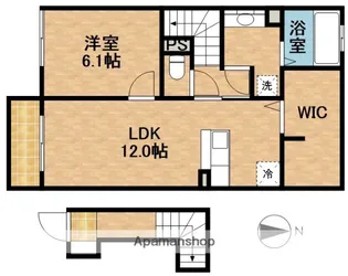 LES SAISON上岡田【2階】の間取り