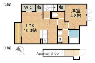 グランボアA【2階】の間取り