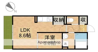 グランボアB【1階】の間取り