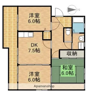 アンヌプリA【2階】の間取り