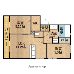 ヴィラ ピーノ【2階】の間取り