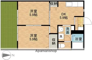 コーポ浜名湖【103号室】の間取り