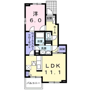 プリムローズⅢ【1階】の間取り