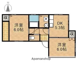 ハイツシーガル【201号室】の間取り