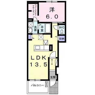 ヒルトップイイダⅡ【1階】の間取り