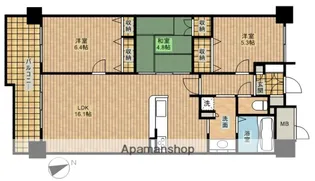 ロイヤルクレスト上島【502号室】の間取り