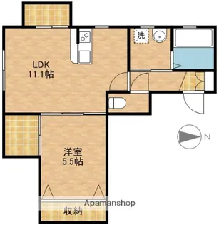 カリエンなめだ【5階】の間取り