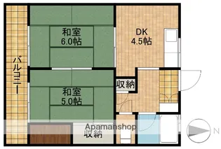 しんらいB【2階】の間取り