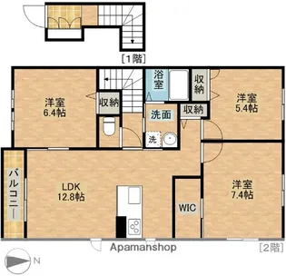 メゾンエスベランサⅡ【202号室】の間取り
