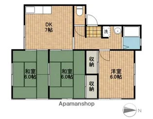 コーポワタナベⅠ【2階】の間取り