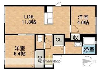 アルカサーノ【1階】の間取り