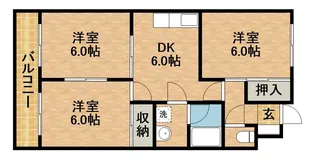 ウィンディホクエンⅡ【2階】の間取り